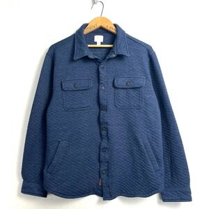 SWIMS Mens Quilted Shacket Jacket XL Blue Snap Up Casual Shirt‎ Pockets